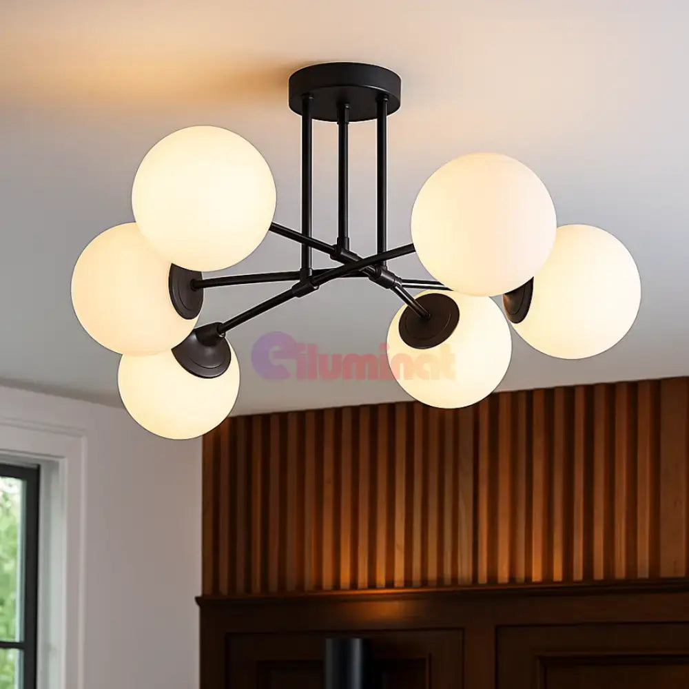 Lustra Abajur 6xG9 Black powerleds.ro
