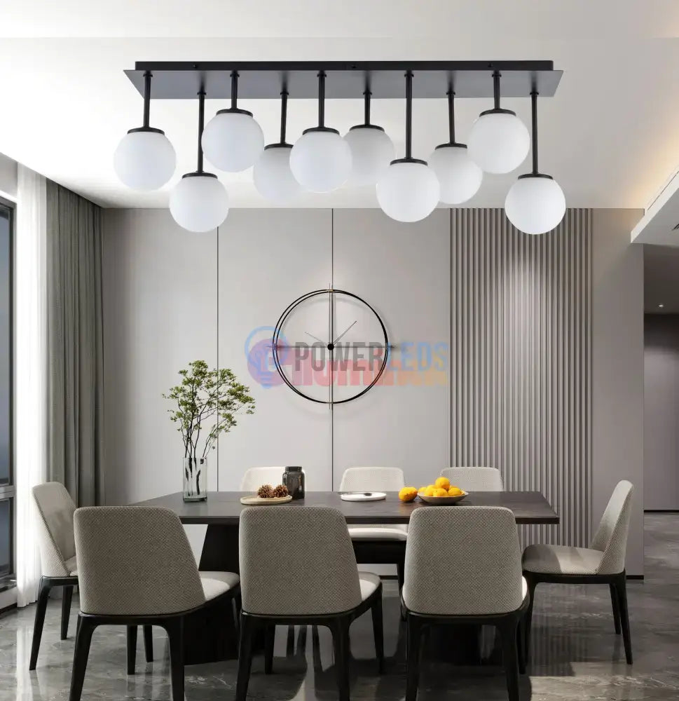 Lustra Abajur Mat Black Rivendell powerleds.ro