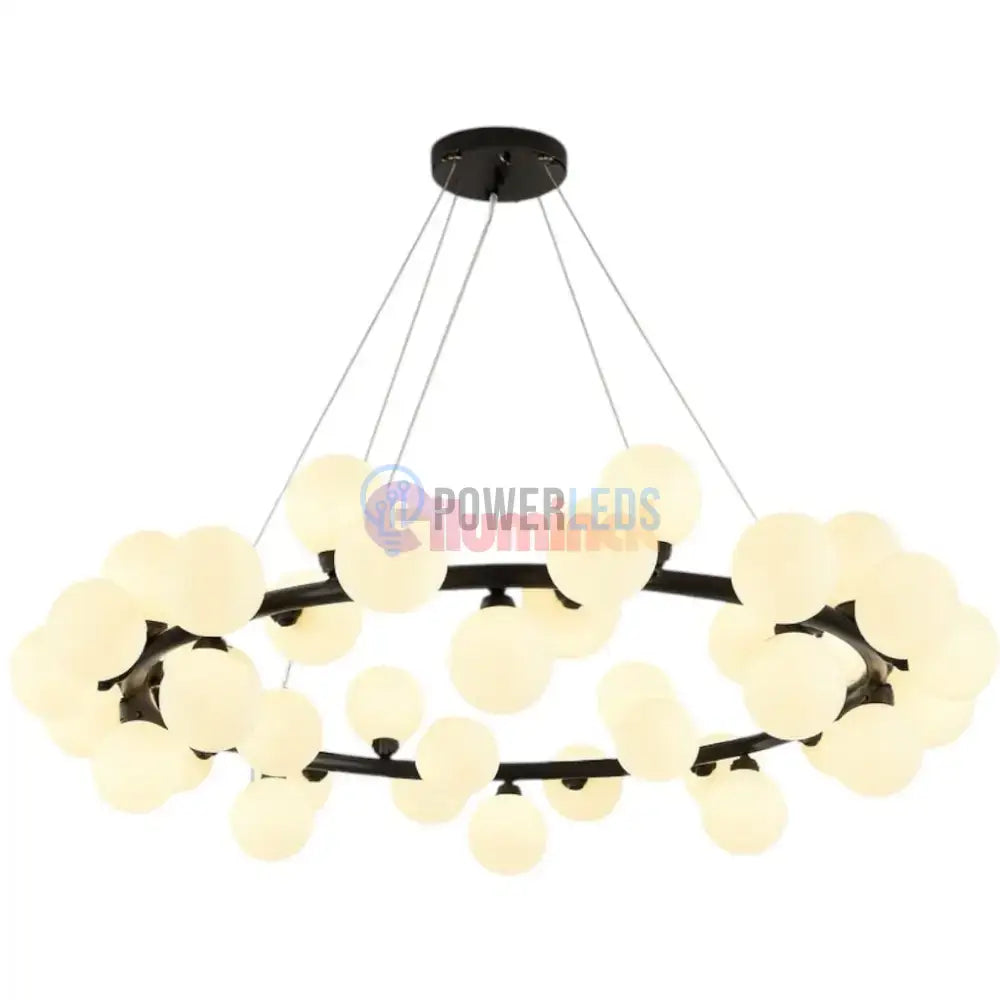 Lustra Abajur MAT Black Rotunda 45xG9 103CM powerleds.ro
