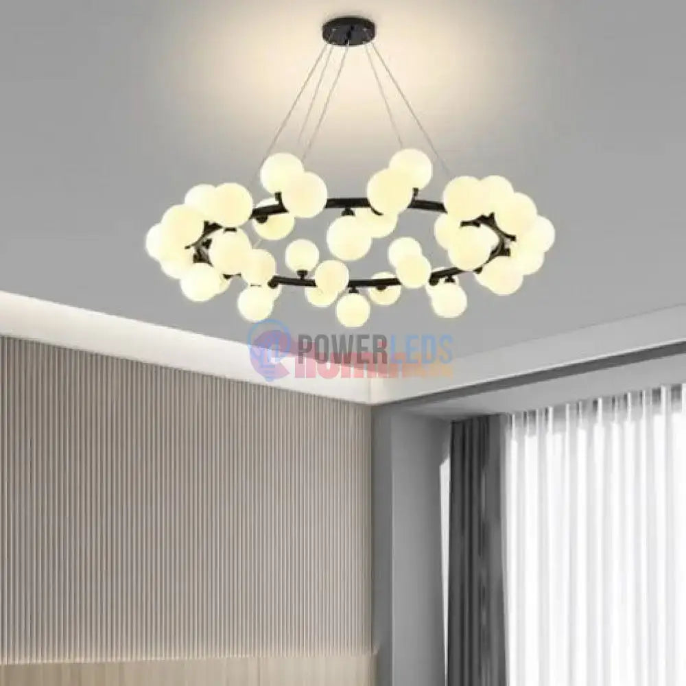 Lustra Abajur MAT Black Rotunda 45xG9 103CM powerleds.ro