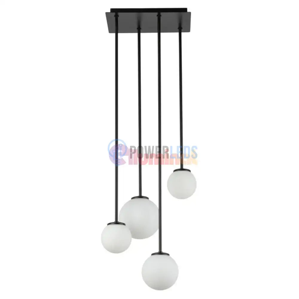 Lustra Abajur MAT Black SIGMA 4xE27 powerleds.ro