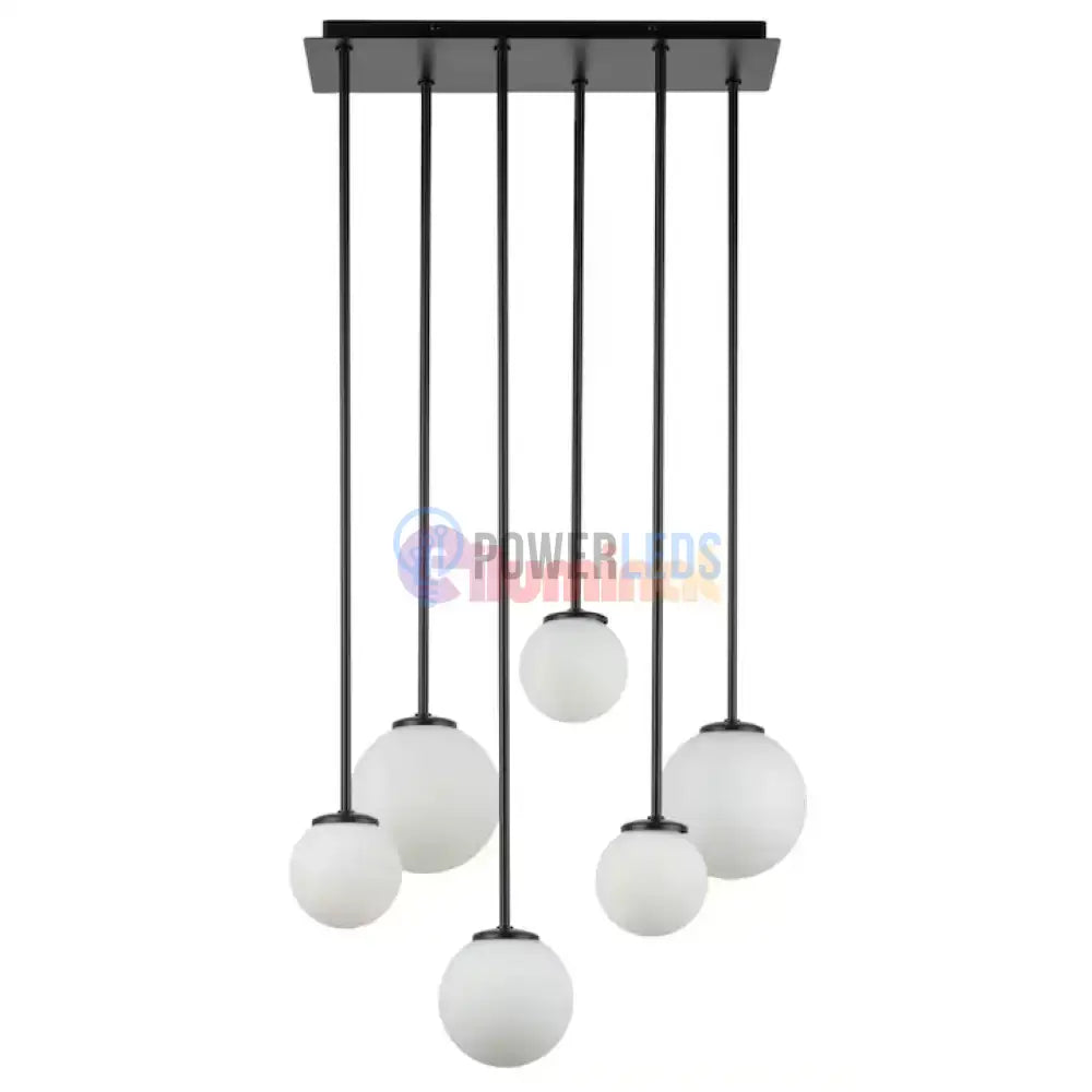 Lustra Abajur MAT Black SIGMA 6xE27 powerleds.ro