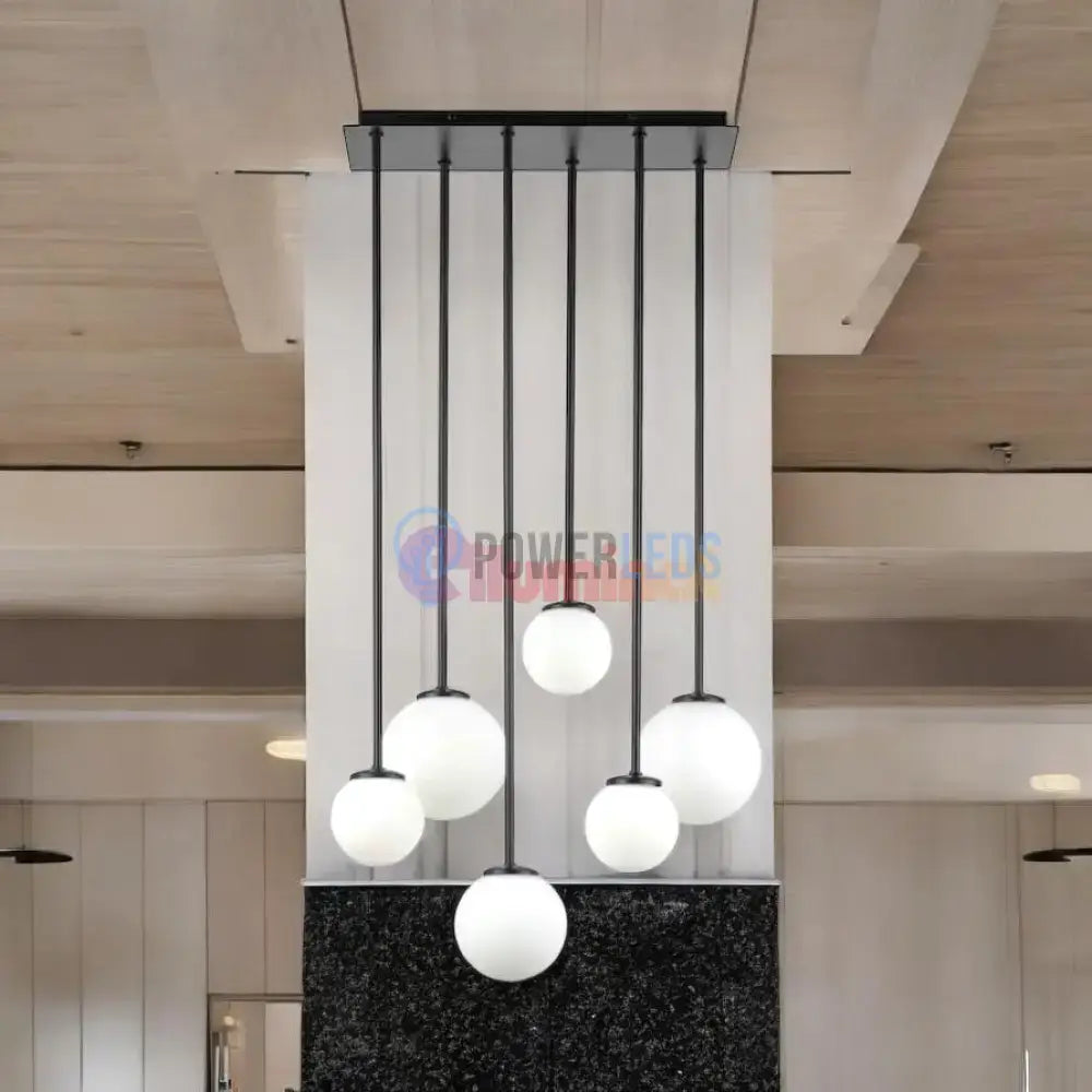 Lustra Abajur MAT Black SIGMA 6xE27 powerleds.ro