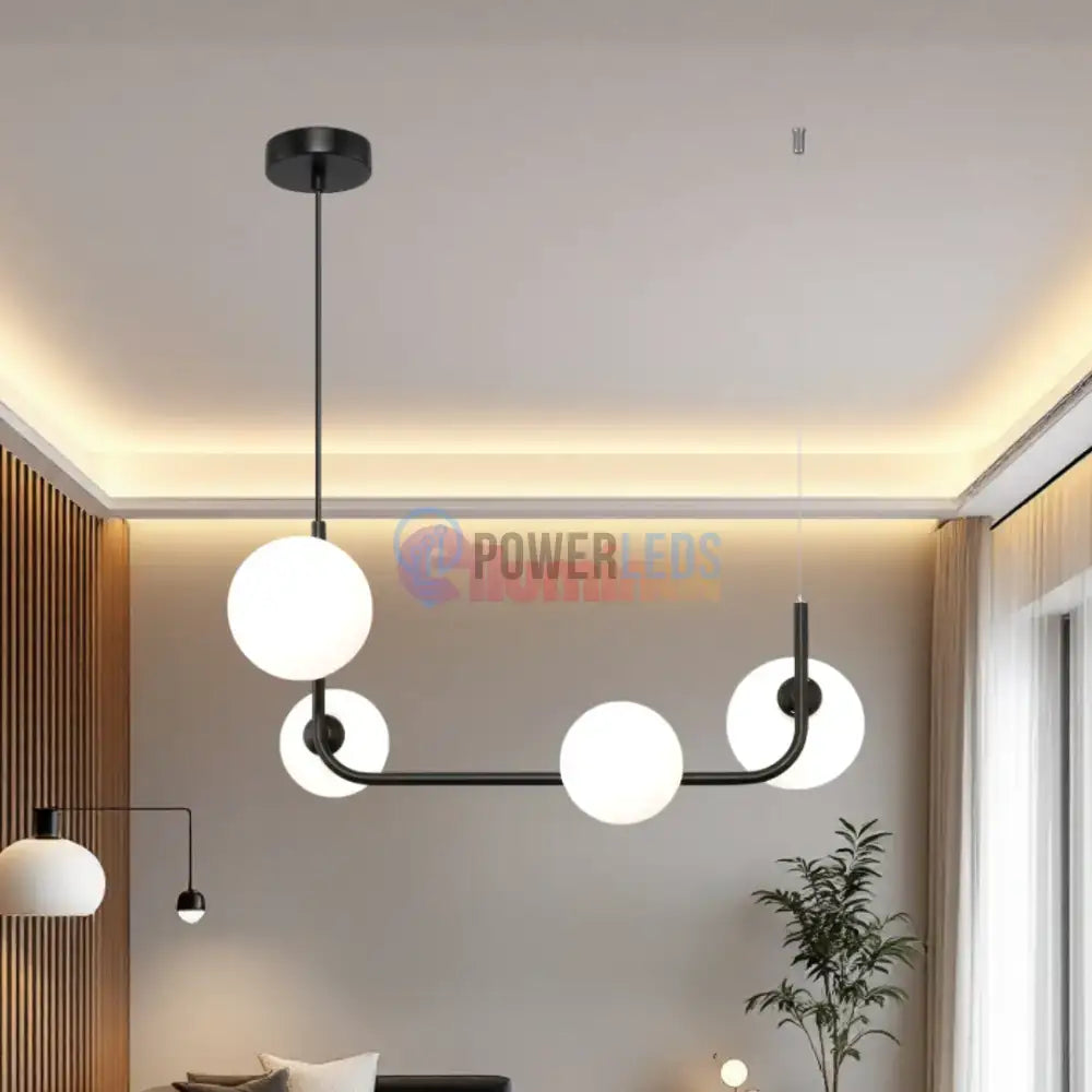 Lustra Abajur MAT BLACK Urban Orbit 4xE27 - 3001-4 powerleds.ro