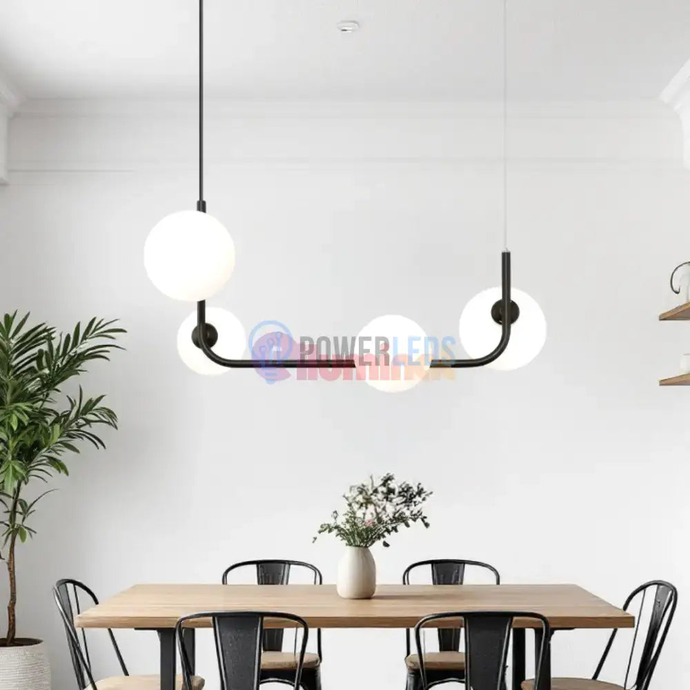 Lustra Abajur MAT BLACK Urban Orbit 4xE27 - 3001-4 powerleds.ro