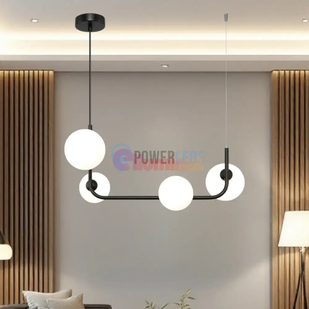 Lustra Abajur MAT BLACK Urban Orbit 4xE27 - 3001-4 powerleds.ro