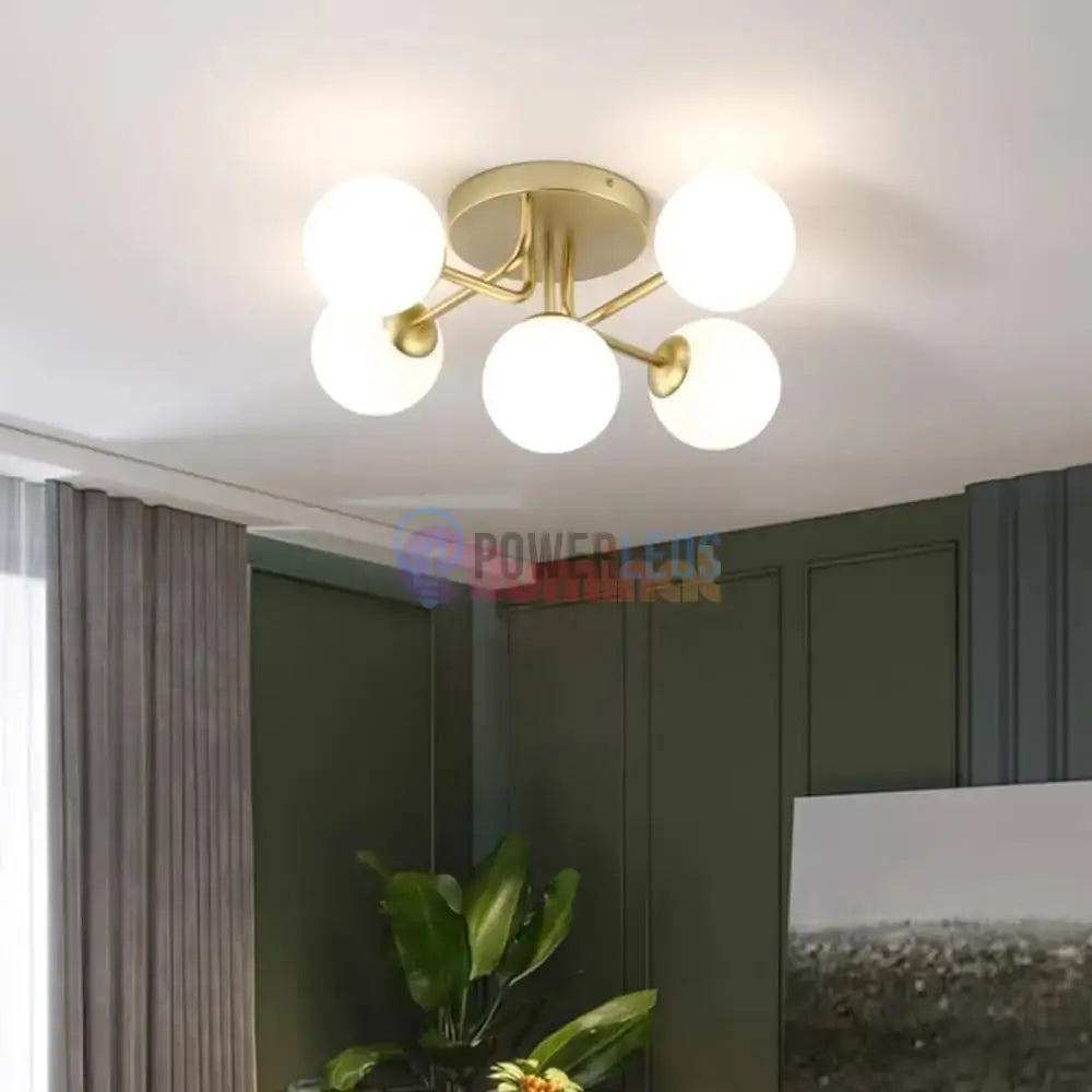 Lustra Abajur 5xE27 GOLD 7316-5 powerleds.ro