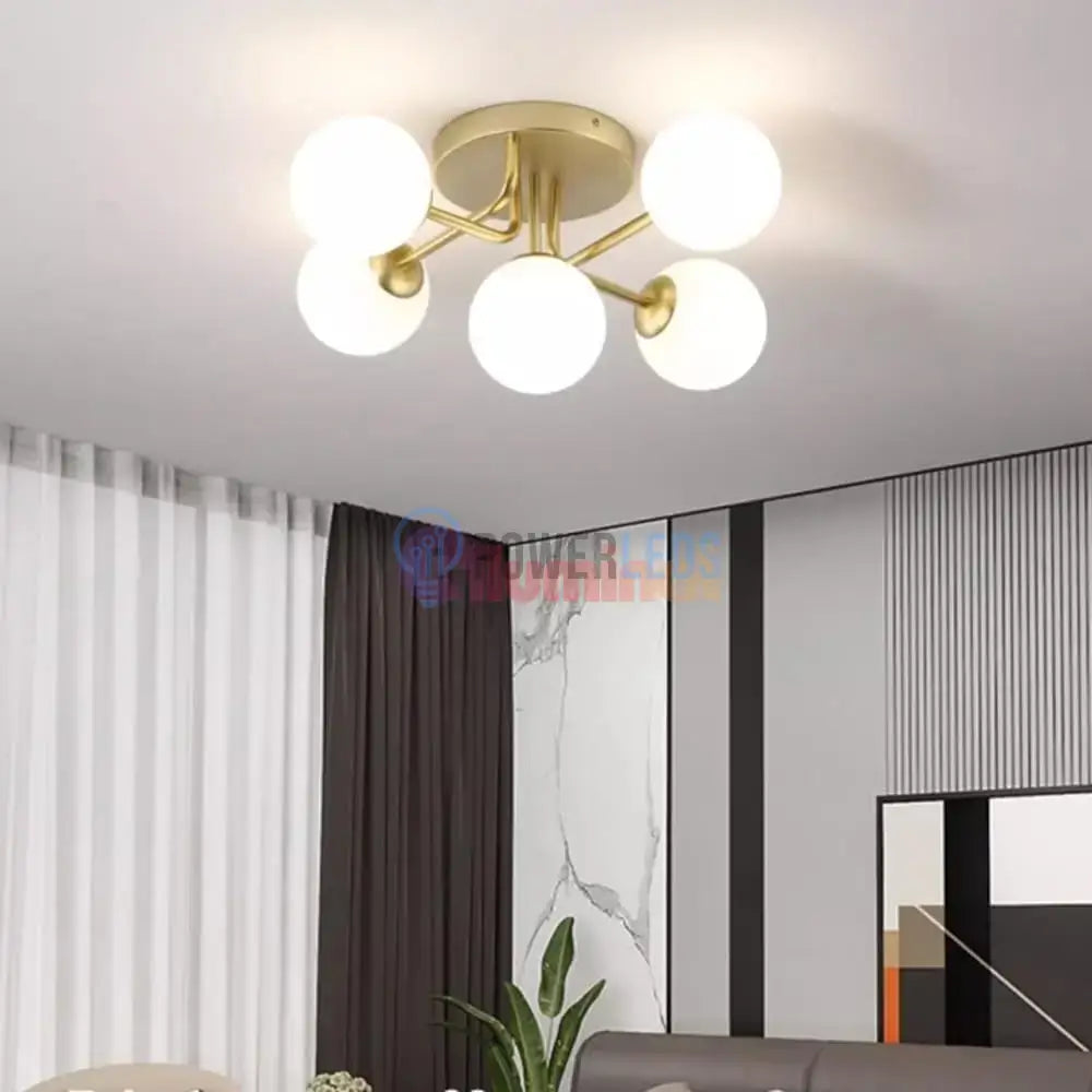 Lustra Abajur 5xE27 GOLD 7316-5 powerleds.ro