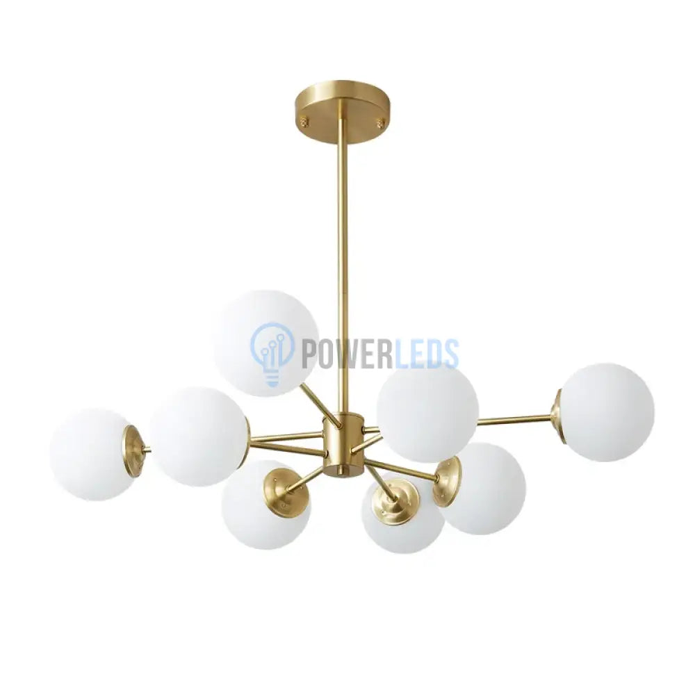 Lustra Abajur Mat Gold 8Xe27 Dx103-4 + 4 Gd Chandeliers