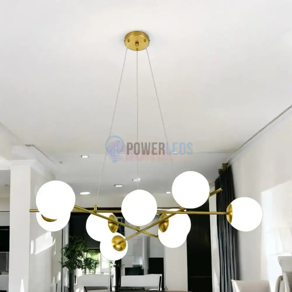 Lustra Abajur MAT GOLD 9xE27 F0010/9 AURIE / ABAJUR Chandeliers