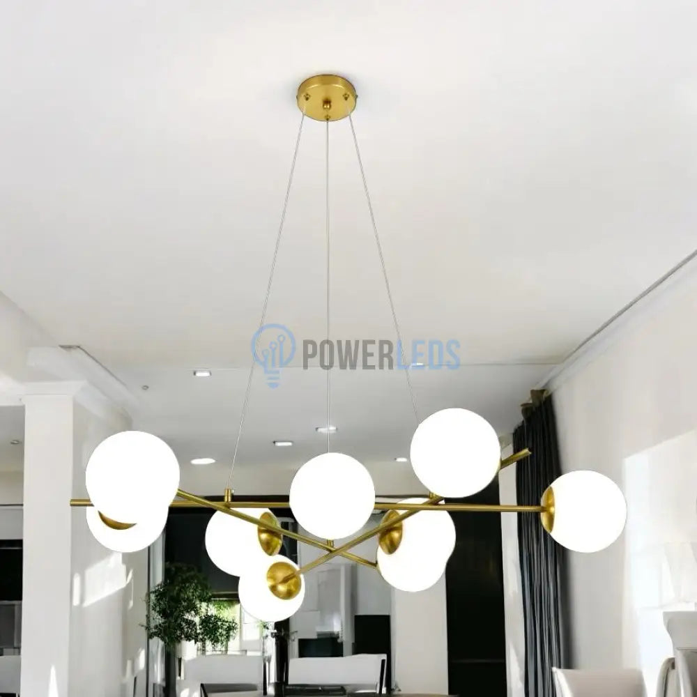 Lustra Abajur MAT GOLD 9xE27 F0010/9 AURIE / ABAJUR Chandeliers