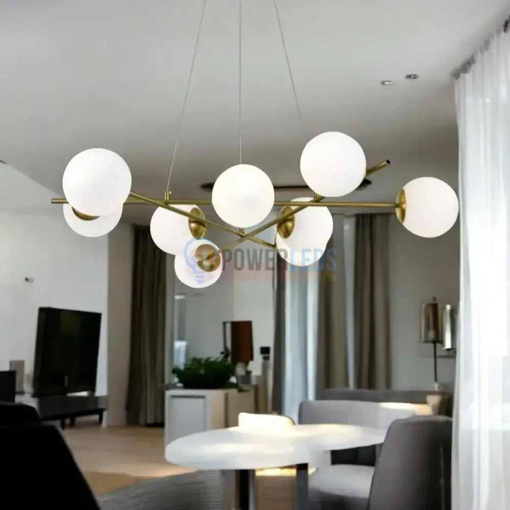Lustra Abajur MAT GOLD 9xE27 F0010/9 AURIE / ABAJUR Chandeliers
