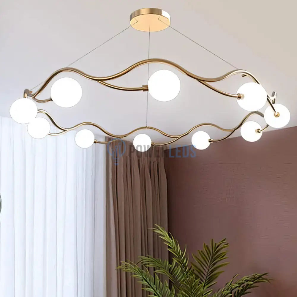 Lustra Abajur MAT GOLD Elven Ring 10xG9 80cm AURIE / ABAJUR Chandeliers