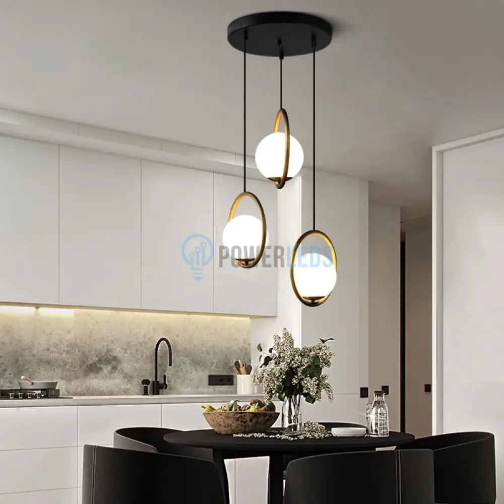 Lustra Abajur Mat Gold Full Moon 3xE27 powerleds.ro