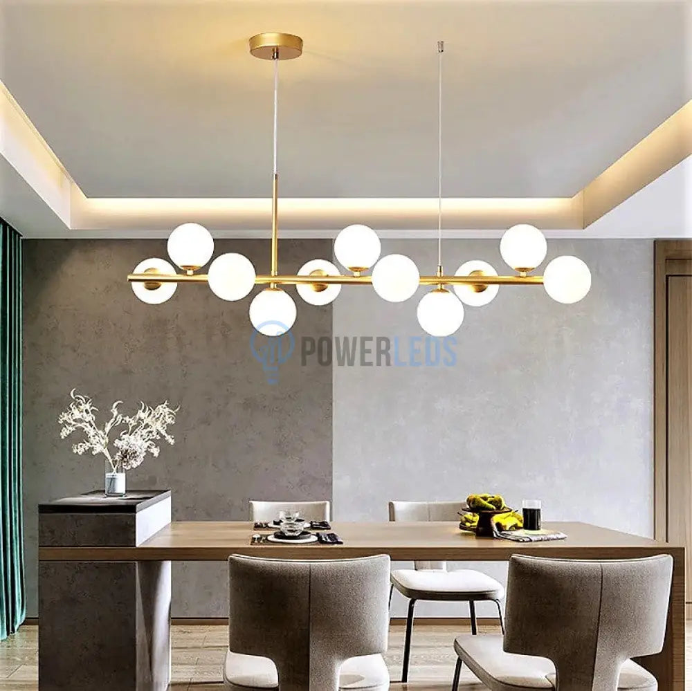Lustra Abajur Mat Gold Liniara 11Xg9 Chandeliers