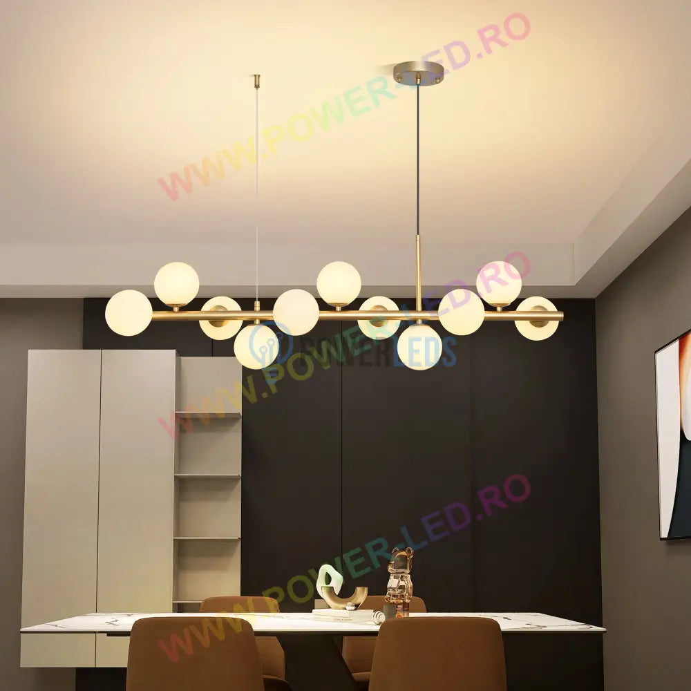Lustra Abajur Mat Gold Liniara 11Xg9 Chandeliers