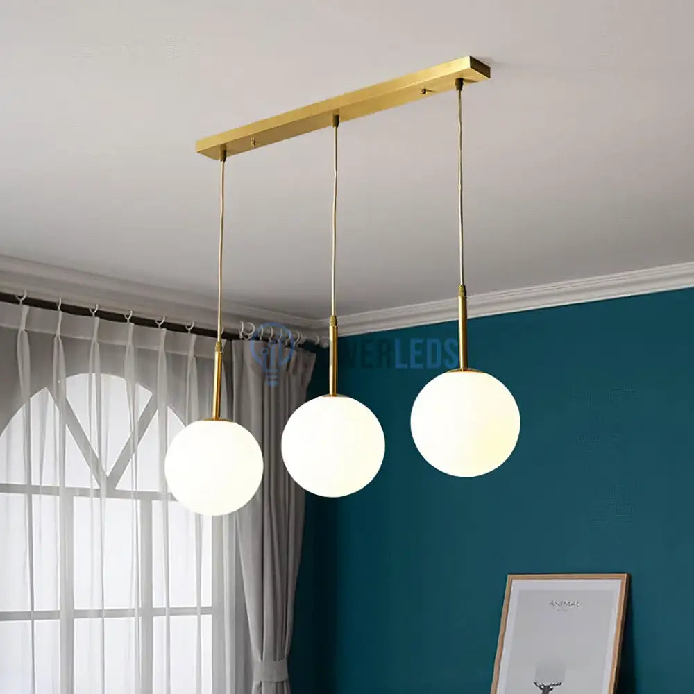 Lustra Abajur MAT GOLD Liniara 3xE27 DN124-3 AURIE / ABAJUR Chandeliers