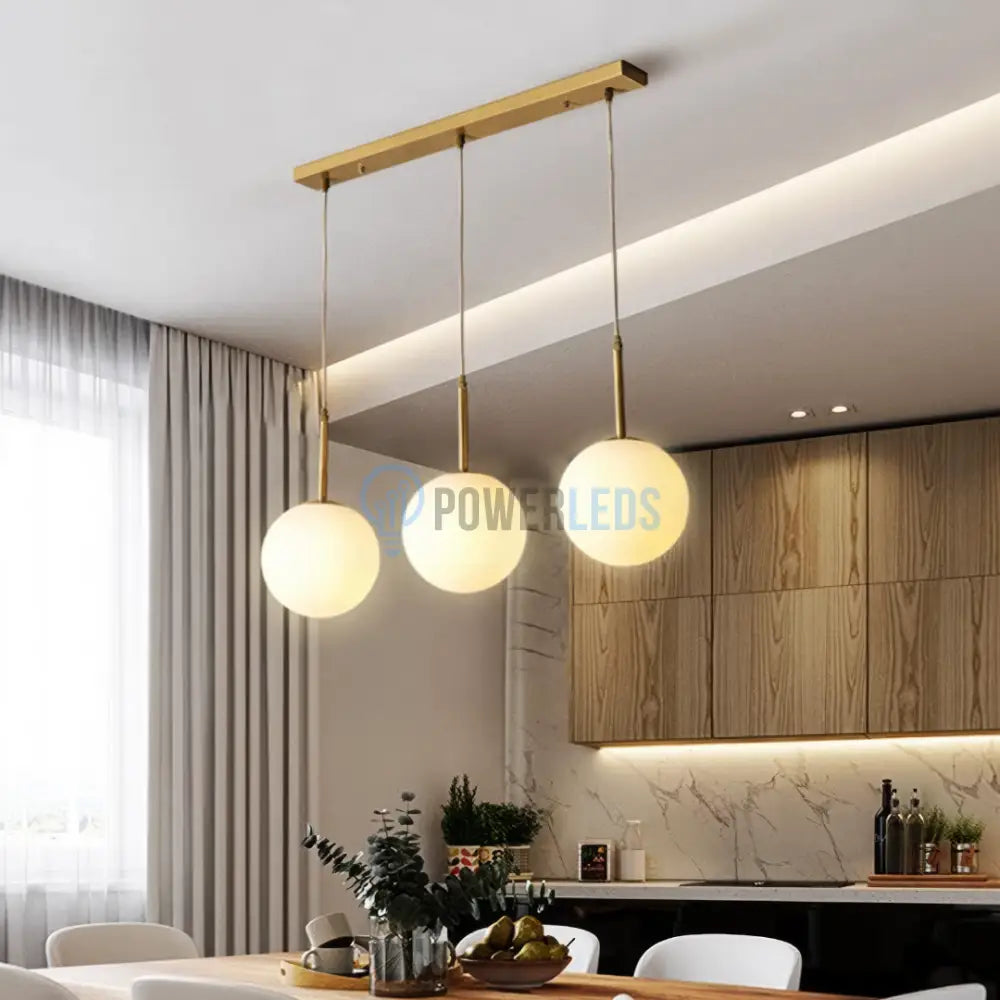 Lustra Abajur MAT GOLD Liniara 3xE27 DN124-3 AURIE / ABAJUR Chandeliers