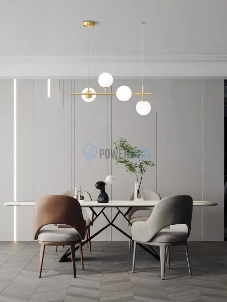 Lustra Abajur Mat Gold Liniara 4Xe27 Chandeliers