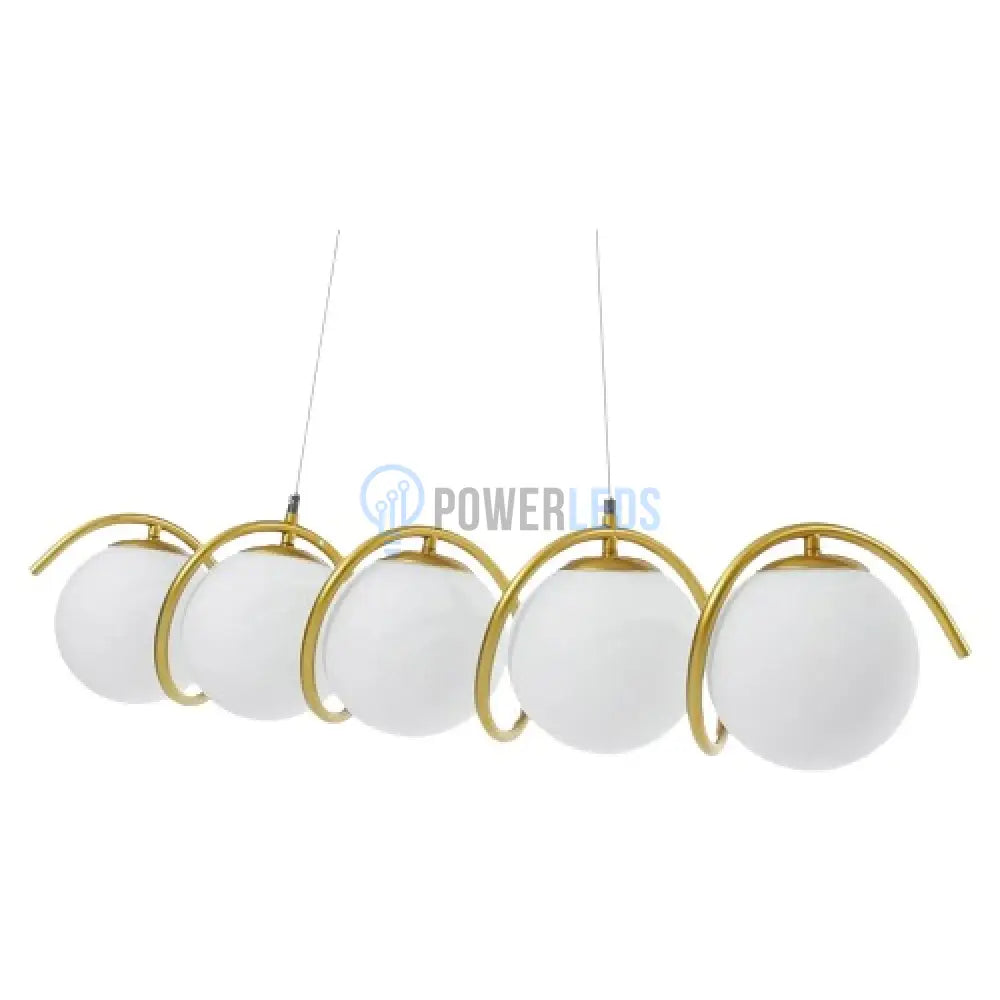 Lustra Abajur Mat Gold Liniara 5Xe27 Spiral Mx165-5 Chandeliers