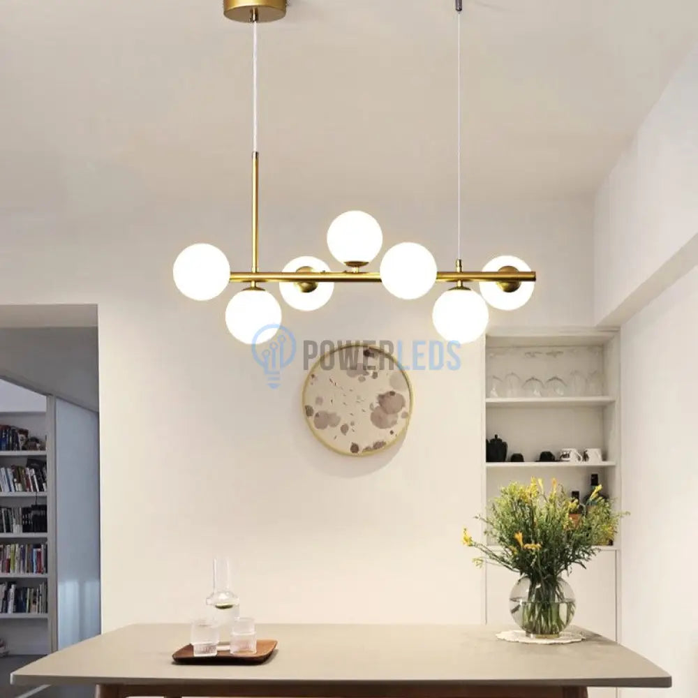 Lustra Abajur Mat Gold Liniara 7Xg9 Chandeliers