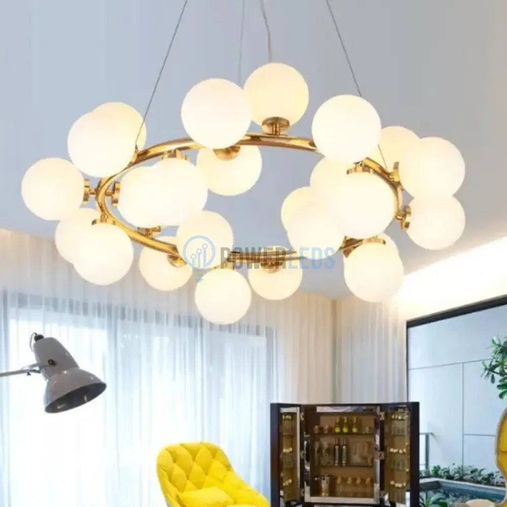 Lustra Abajur Mat Gold Rotunda 15Xg9 50Cm Chandeliers