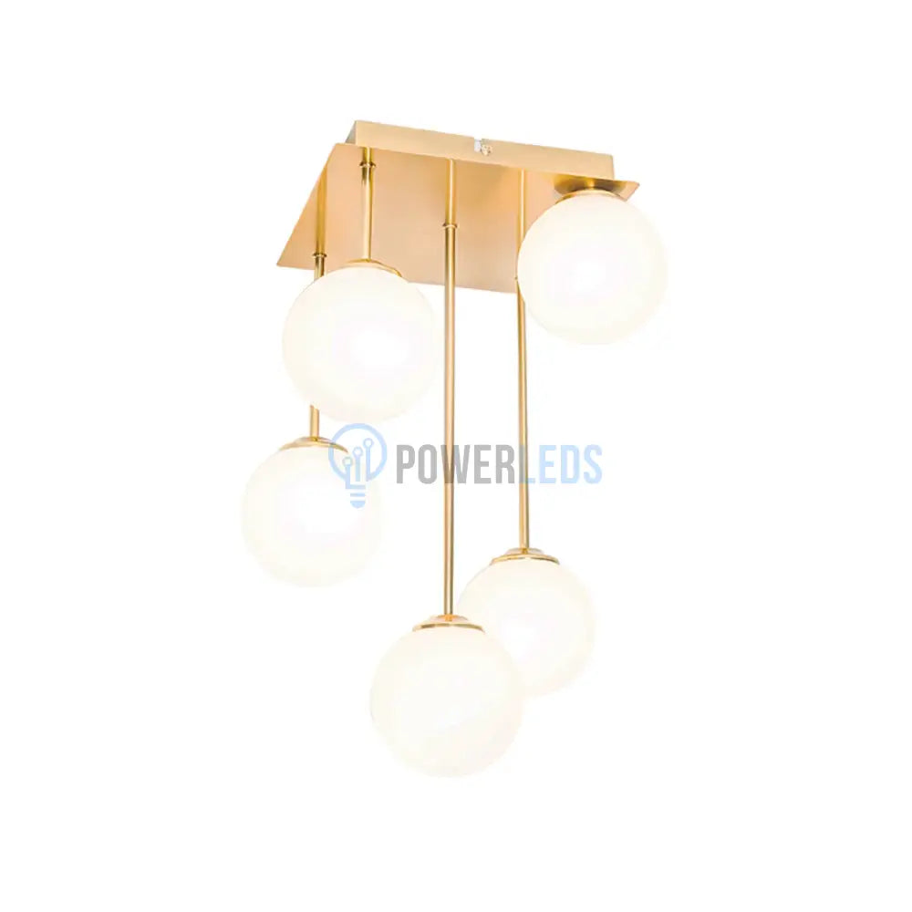 Lustra Abajur Mat Mini Serelys GOLD 5XG9 powerleds.ro