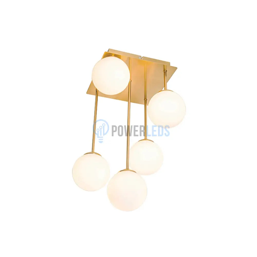 Lustra Abajur Mat Mini Serelys GOLD 5XG9 powerleds.ro