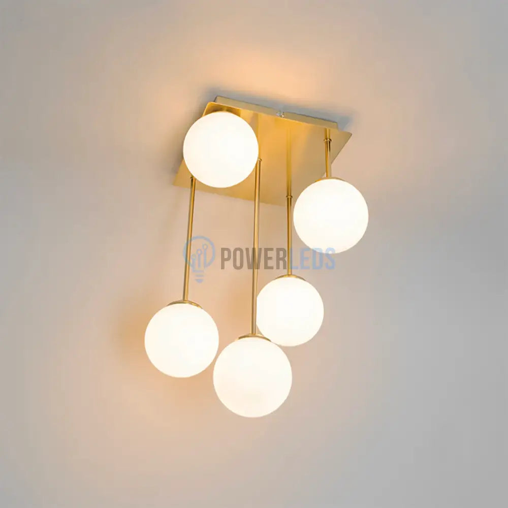 Lustra Abajur Mat Mini Serelys GOLD 5XG9 powerleds.ro