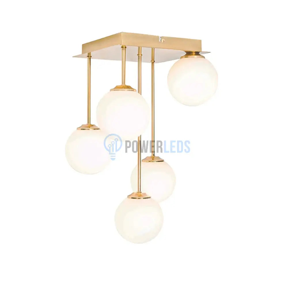 Lustra Abajur Mat Mini Serelys GOLD 5XG9 powerleds.ro
