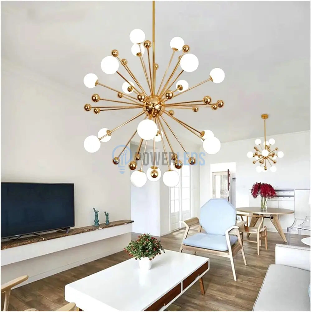 Lustra Abajur Mat Neuron Gold Chandeliers