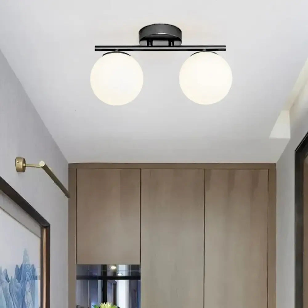 Lustra Abajur MAT Nordic Black 2xE27 DN117-2/BK powerleds.ro