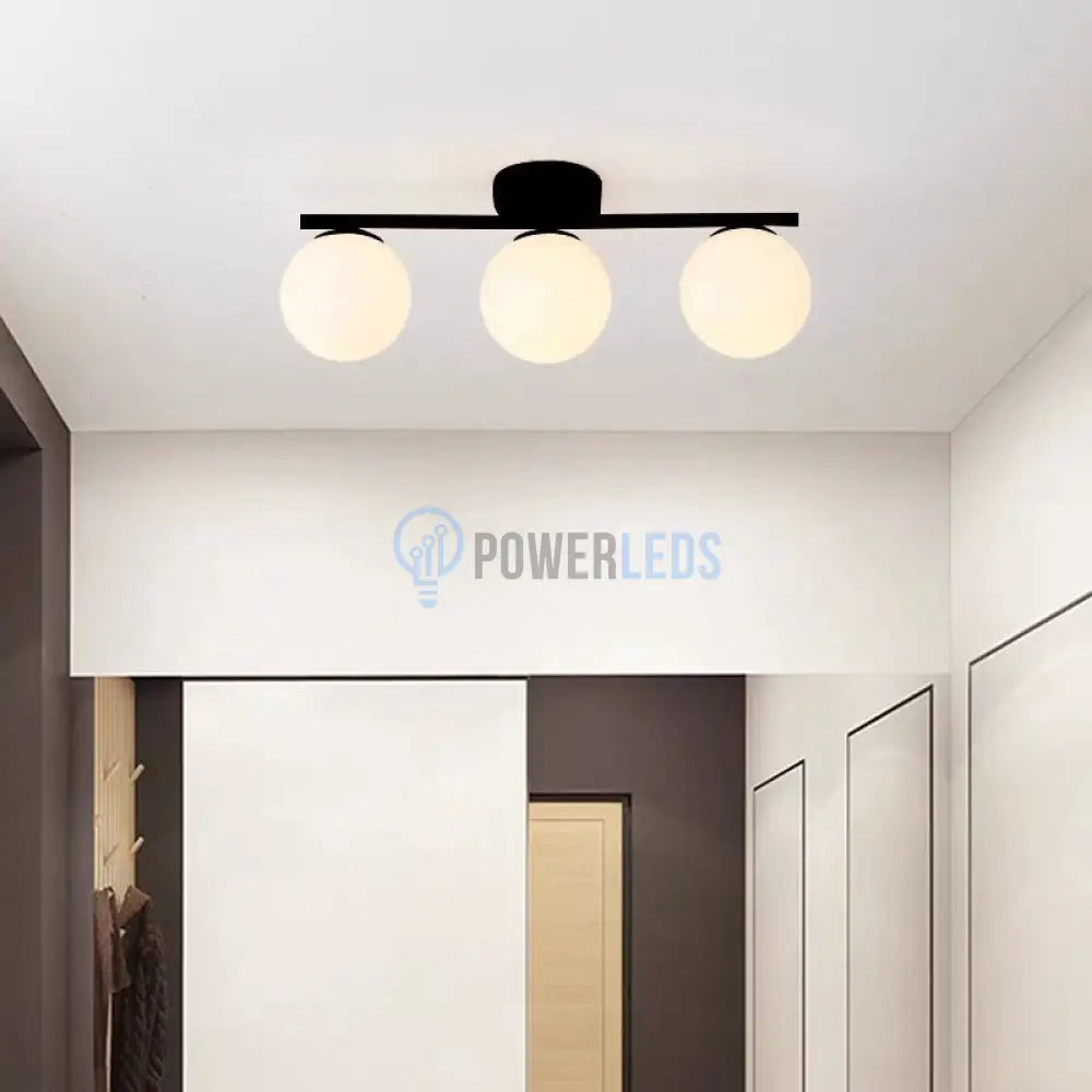 Lustra Abajur MAT Nordic Black 3xE27 DN117-3/BK powerleds.ro