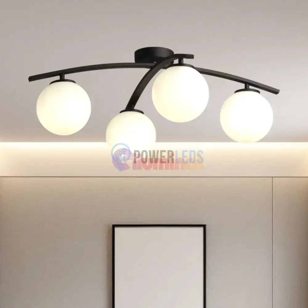 Lustra Abajur MAT Orbital Arc BLACK powerleds.ro