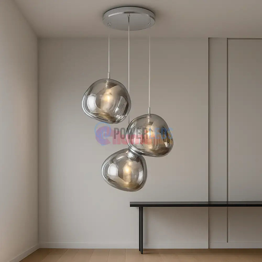 Lustra Abajur Suspendata Chrome Orbs 3xE27 powerleds.ro
