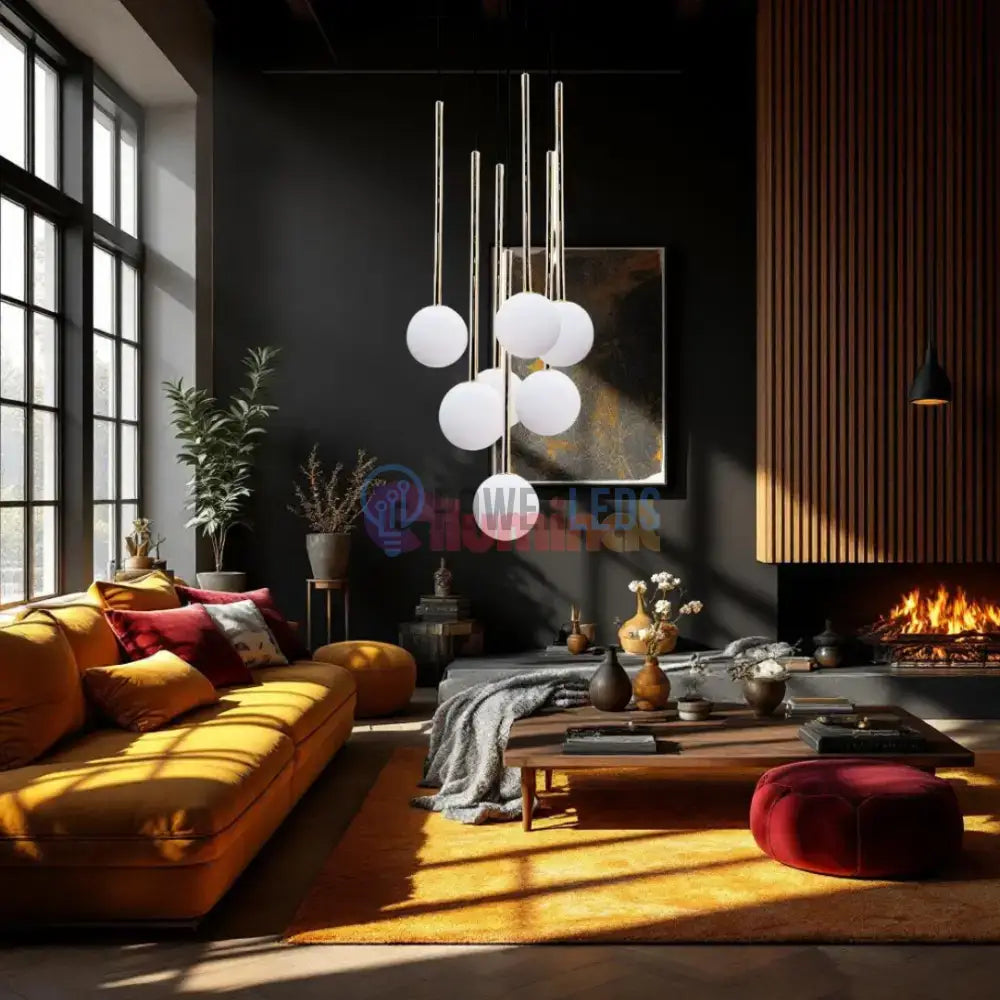 Lustra Abajur Luxury ALI Golden powerleds.ro