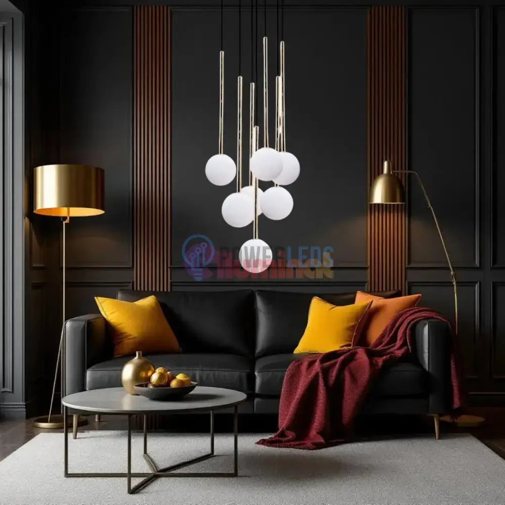 Lustra Abajur Luxury ALI Golden powerleds.ro