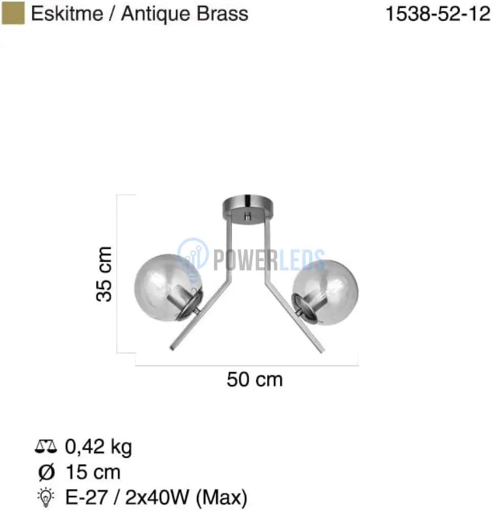 Lustra Abajur Transparent Aplicata 2Xe27 Mx412-2 Chandeliers