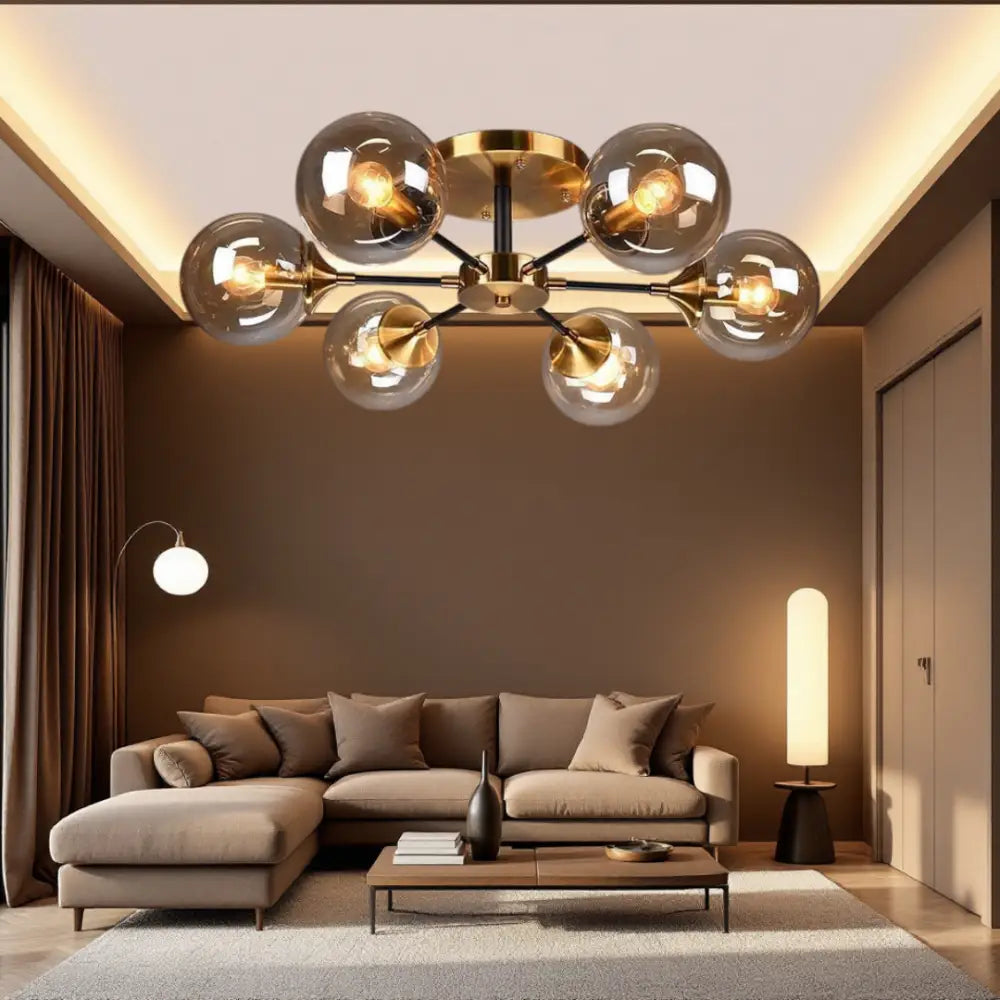Lustra Abajur Transparent Aplicata 6xE14 DF1055-6 AURIE / ABAJUR Chandeliers
