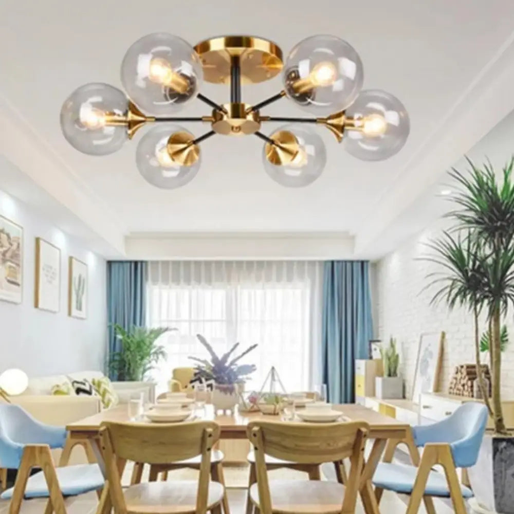 Lustra Abajur Transparent Aplicata 6xE14 DF1055-6 AURIE / ABAJUR Chandeliers
