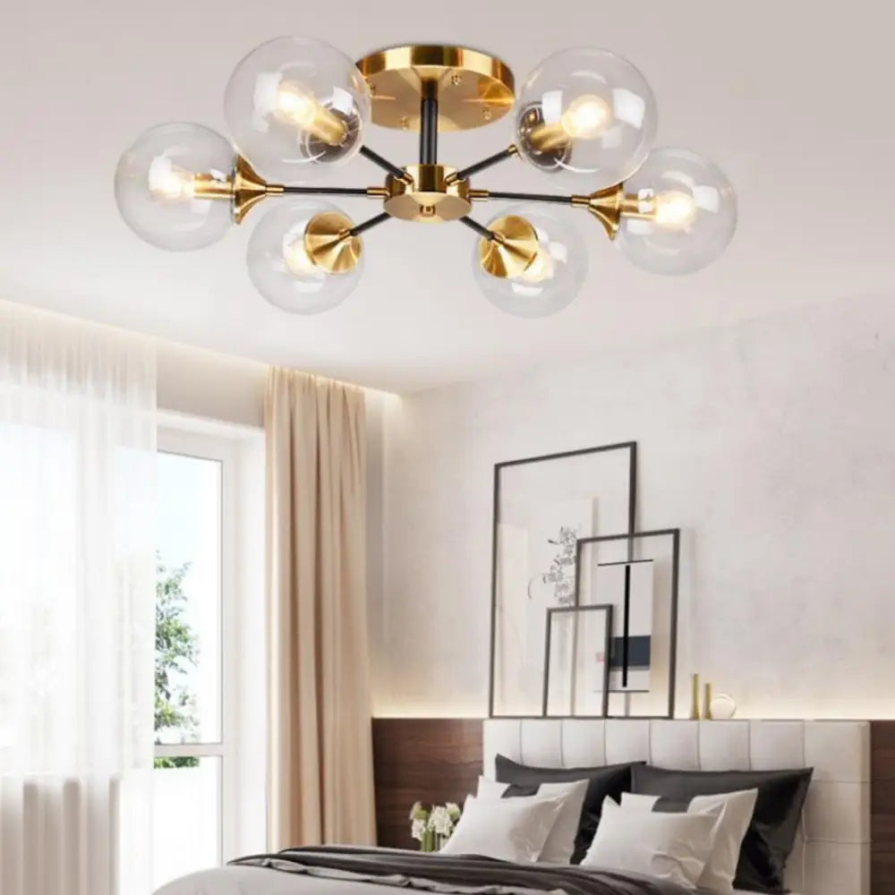 Lustra Abajur Transparent Aplicata 6xE14 DF1055-6 AURIE / ABAJUR Chandeliers