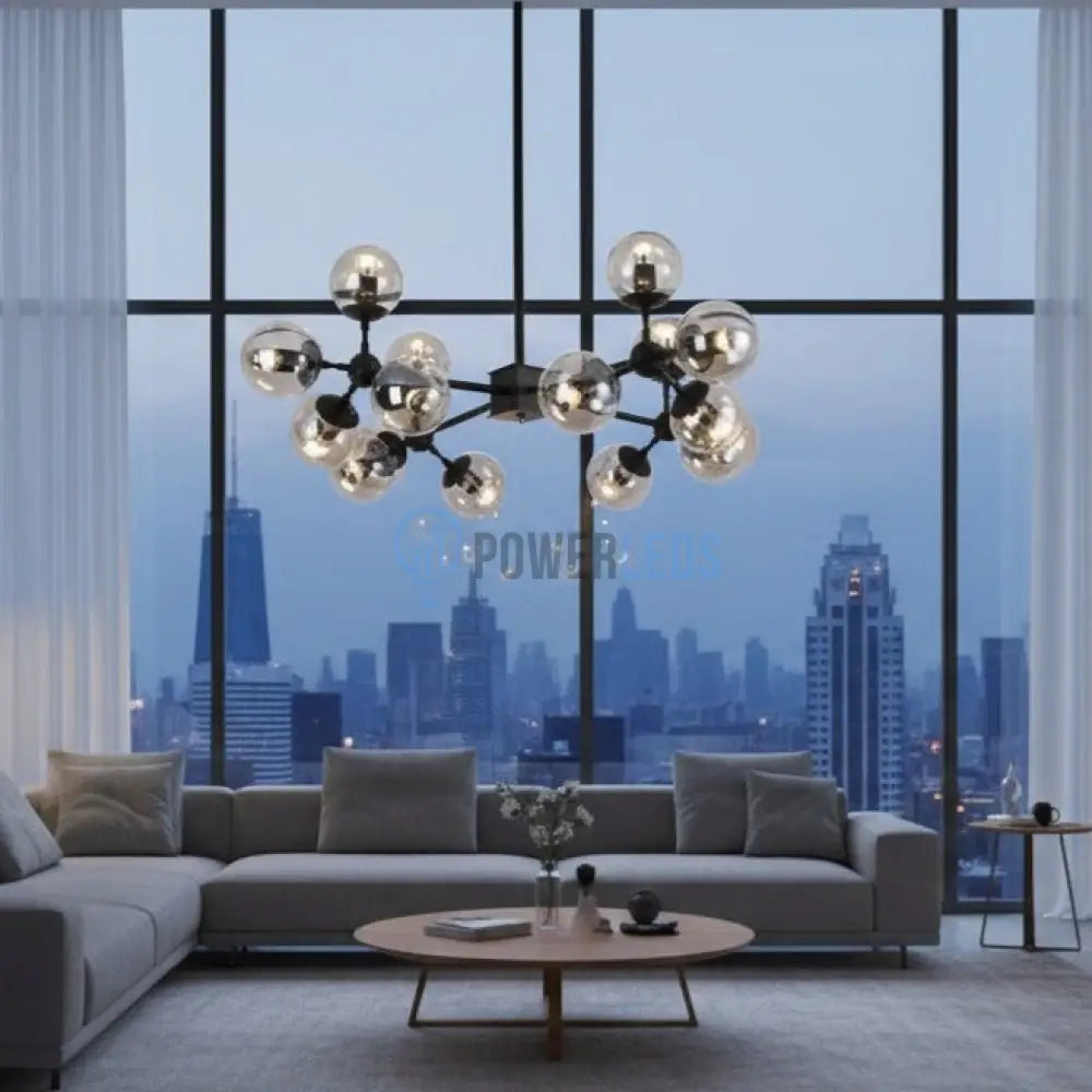 Lustra Abajur Transparent Black RAXO NEAGRA / ABAJUR Chandeliers