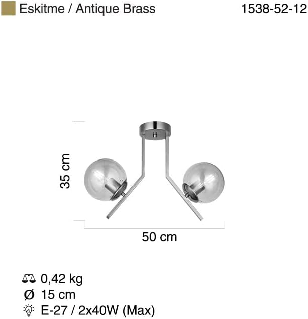Lustra Abajur Transparent Aplicata 2Xe27 Mx412-2 Chandeliers