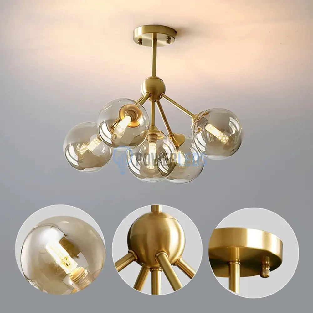  Lustra Abajur 5xG9 GOLD 7310-5 powerleds.ro