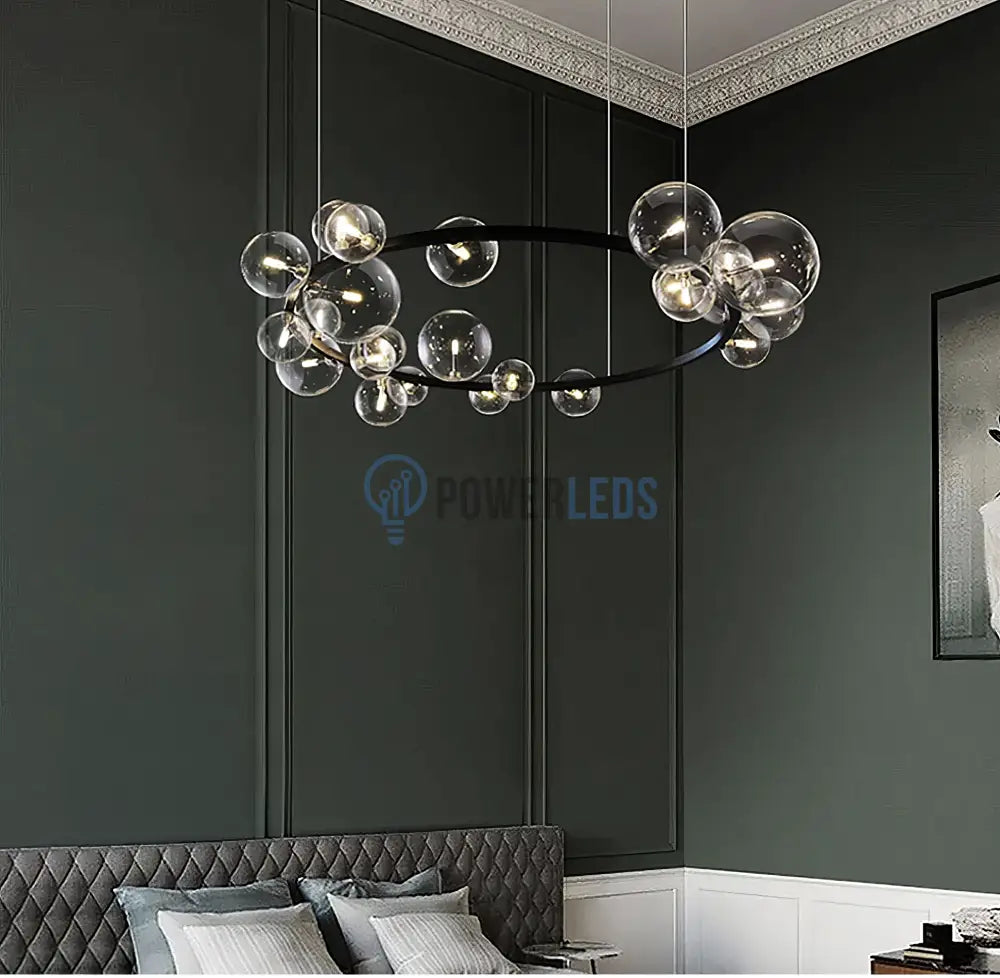 Lustra Abajur Vaya 24xG9 Black Rotunda 120cm Chandeliers