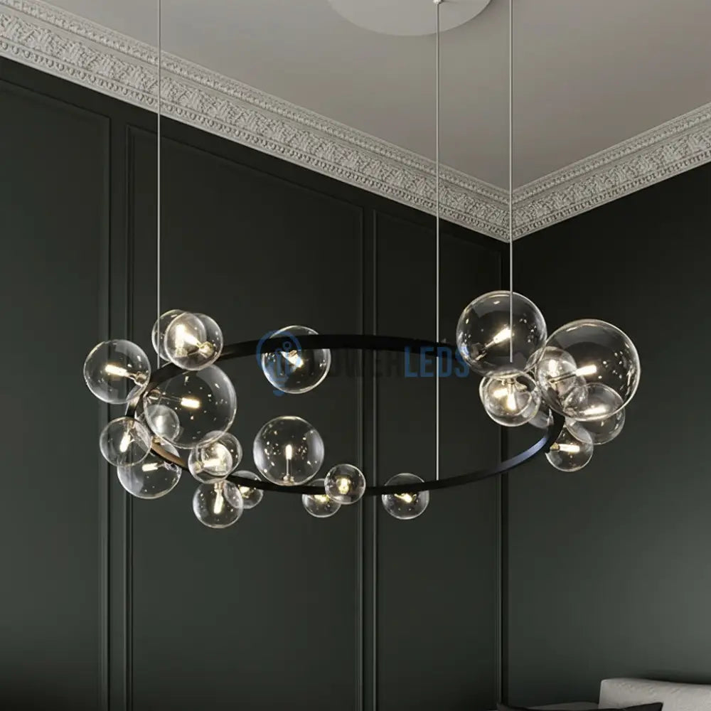 Lustra Abajur Vaya 24xG9 Black Rotunda 120cm Chandeliers