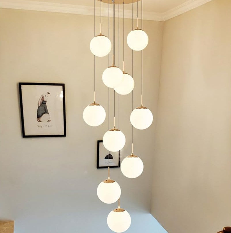 Lustra Abajur Mat GOLD LUXURY STAIRCASE Gigant