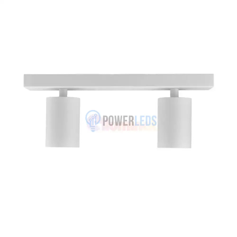 Lustra Alba Liniara cu 2 Spoturi Reglabile 2xGU10 Lighting Fixtures