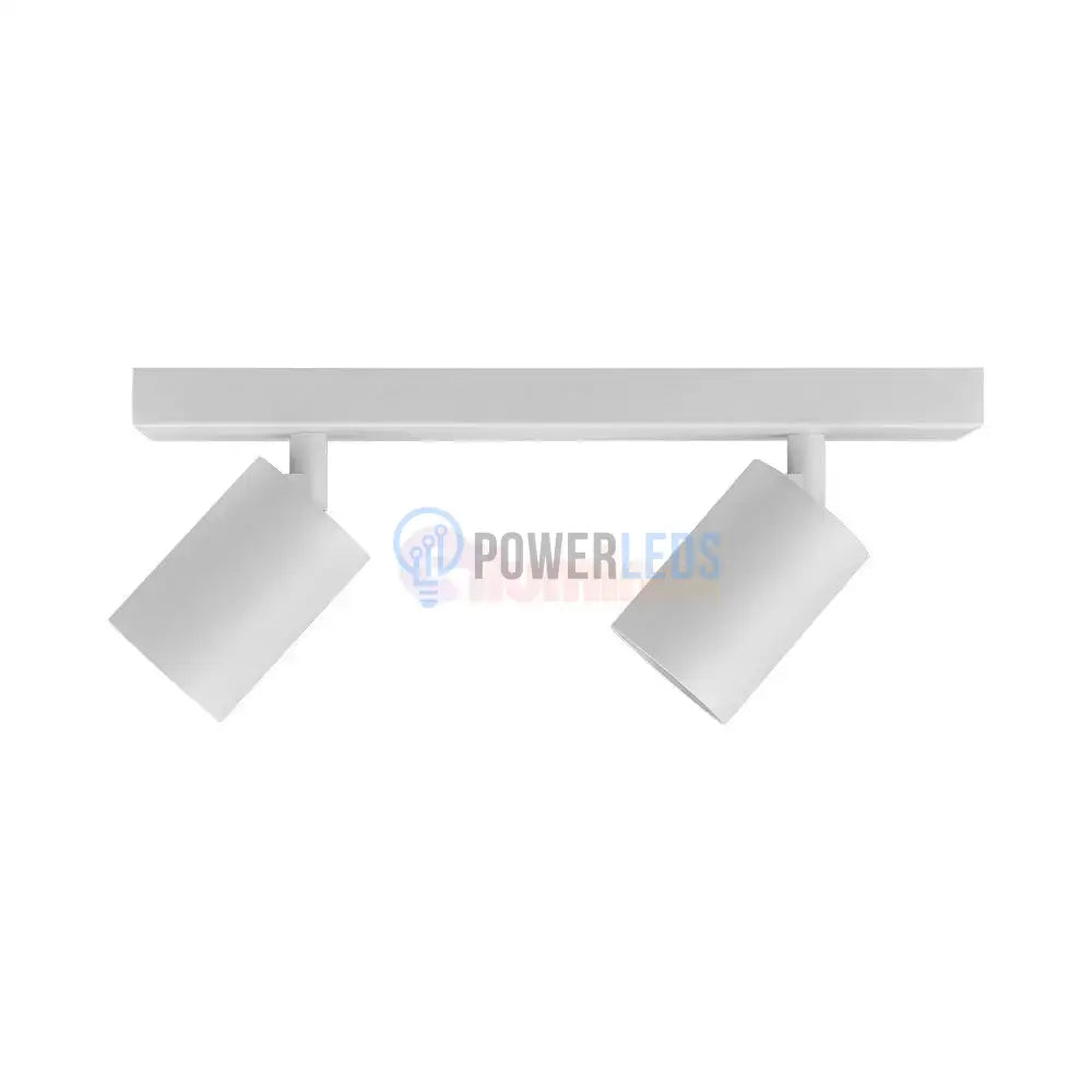 Lustra Alba Liniara cu 2 Spoturi Reglabile 2xGU10 Lighting Fixtures