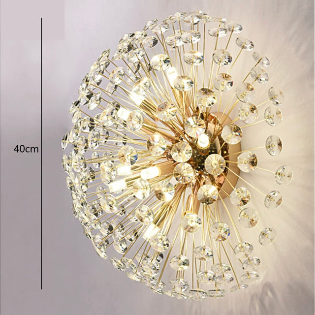 Lustra Aplicata Crystal Dandelion Gold